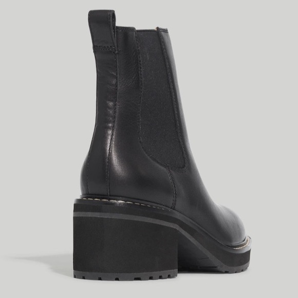 NEW! Madewell Carina Platform Chelsea boot black size 10 - Picture 2 of 8